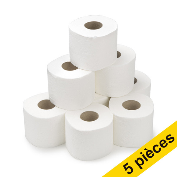 Offre : 5x 123schoon papier toilette 3 plis 8 rouleaux pour distributeur Tork T4  SDR06026 - 1