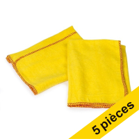 Offre : 5x chiffon à poussière coton 40 x 40 cm (2 pièces) - jaune