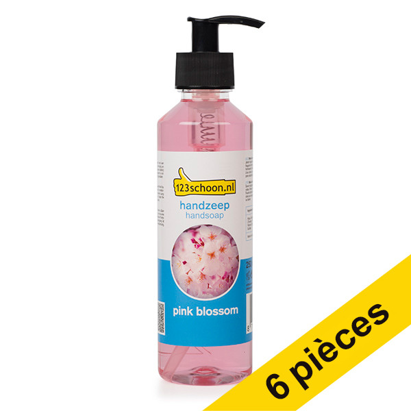 Offre : 6x 123schoon savon pour les mains ECO Pink Blossom (250 ml)  SDR06210 - 1