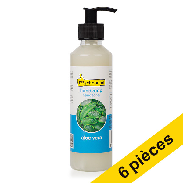 Offre : 6x 123schoon savon pour les mains ECO Soft Aloe Vera (250 ml)  SDR06200 - 1