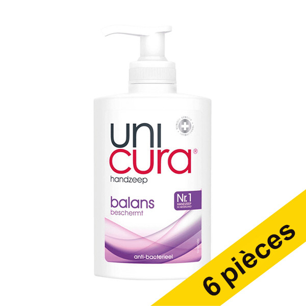 Offre : 6x Unicura Balance savon pour les mains (250 ml)  SUN00030 - 1