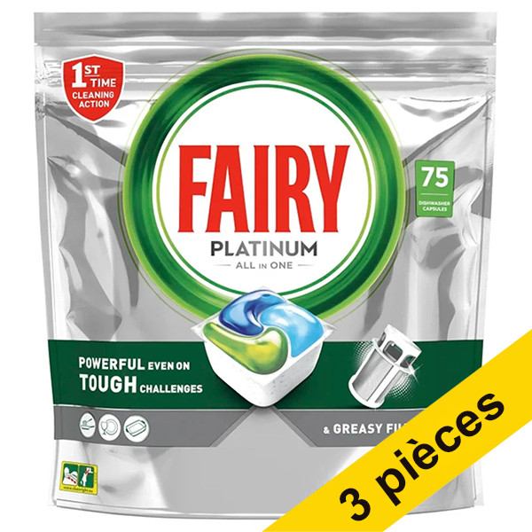 Offre : Fairy All-in-One Platinum Regular tablettes pour lave-vaisselle (225 lavages)  SDR06229 - 1
