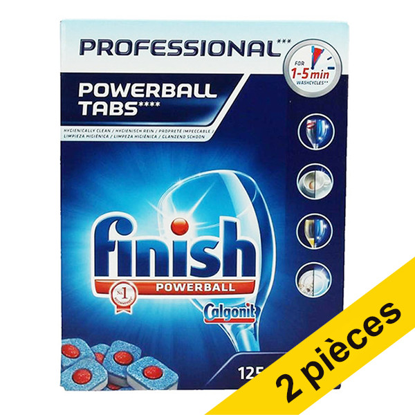 Offre : Finish Powerball Professional tablettes pour lave-vaisselle (250 lavages)  SFI00040 - 1