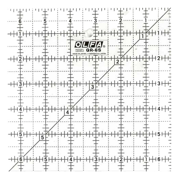 Olfa règles pour patchwork 6,5 x 6,5 pouces QR-6S 219724 - 1