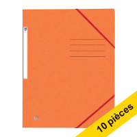 Offre : 10x Oxford Top File+ chemise à élastique en carton A4 - orange