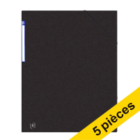 Offre : 5x Oxford Top File chemise à élastique en carton A3 - noir