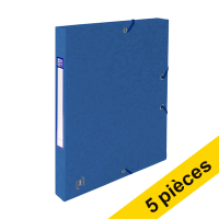 Offre : 5x Oxford boîte Top File+ 25 mm (200 feuilles) - bleu
