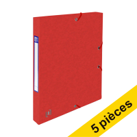 Offre : 5x Oxford elastobox Top File+ 25 mm (200 feuilles) - rouge