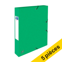 Offre : 5x Oxford elastobox Top File+ 40 mm (300 feuilles) - vert