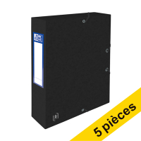 Offre : 5x Oxford elastobox Top File+ 60 mm (400 feuilles) - noir