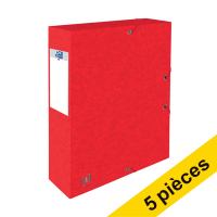 Offre : 5x Oxford elastobox Top File+ 60 mm (400 feuilles) - rouge