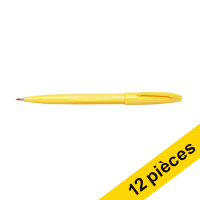 Offre: 12x Pentel Sign S520 feutre à pointe fine (0,8 mm) - jaune
