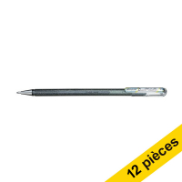 Offre : 12x Pentel Dual Metallic stylo à encre gel - argent