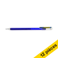 Offre : 12x Pentel Dual Metallic stylo à encre gel - bleu/or