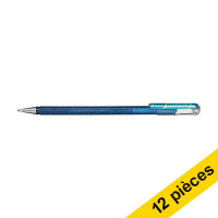 Offre : 12x Pentel Dual Metallic stylo à encre gel - bleu/vert métallisé