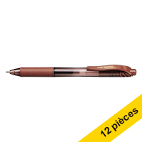 Offre : 12x Pentel Energel BL107 stylo roller - marron