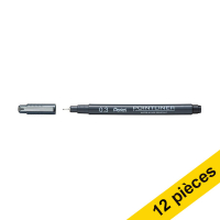 Offre : 12x Pentel Pointliner S20P stylo-feutre pointe fine (0,3 mm) - noir