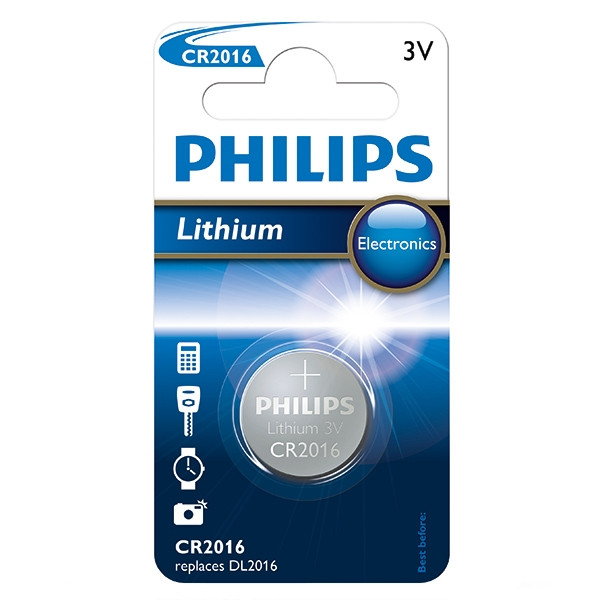 Philips CR2016 Lithium pile bouton 1 pièce CR2016/01B 098315 - 1