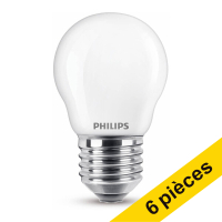 Offre: 6x Philips E27 ampoule LED sphérique mate 6,5W (60W)