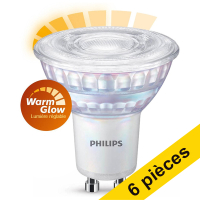 Offre: 6x Philips GU10 spot LED WarmGlow dimmable 2,6 W (35 W)