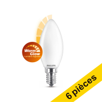 Offre : 6x Philips E14 ampoule LED bougie WarmGlow mate dimmable 3,4W (40W)