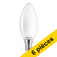 Offre : 6x Philips E14 ampoule LED bougie mat blanc chaud 4.3W (40W)