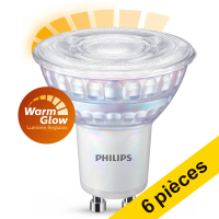 Offre : 6x Philips GU10 spot LED| Lumière chaude | 2200-2700K | 3,8 W (50 W)