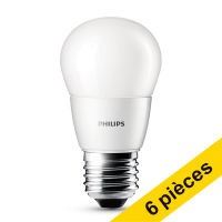 Offre spéciale: 6x Philips E27 ampoule LED sphérique mate 4W (25W)