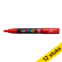 Offre : 12x POSCA PC-1MC marqueur peinture (0,7 - 1 mm conique) - rouge