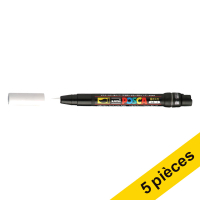 Offre : 5x POSCA brush PCF-350 marqueur peinture (1 mm pointe pinceau) - blanc
