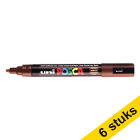 Offre : 6x POSCA PC-5M marqueur peinture (1,8 - 2,5 mm ogive) - marron châtain