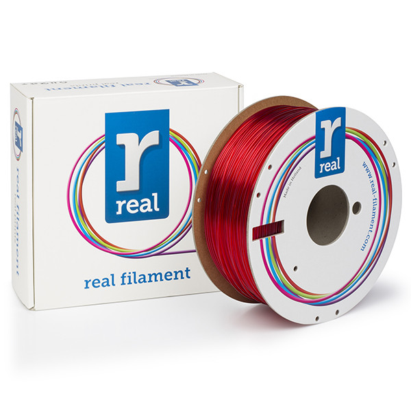 REAL filament 1,75 mm PETG 1 kg - rouge transparent  DFP02230 - 1