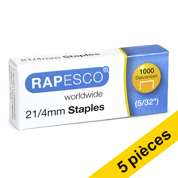 Rapesco 21/4 agrafes galvanisées (5000 pièces)  226841 - 1