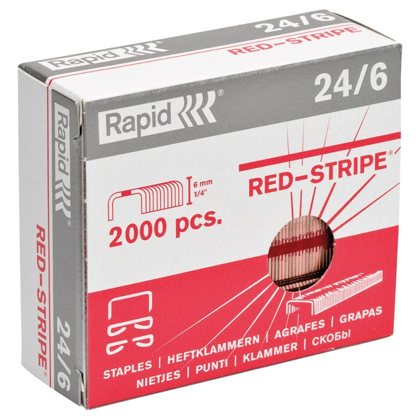 Rapid 24/6 agrafes Super Strong en acier inoxydable (1000 pièces) Rapid