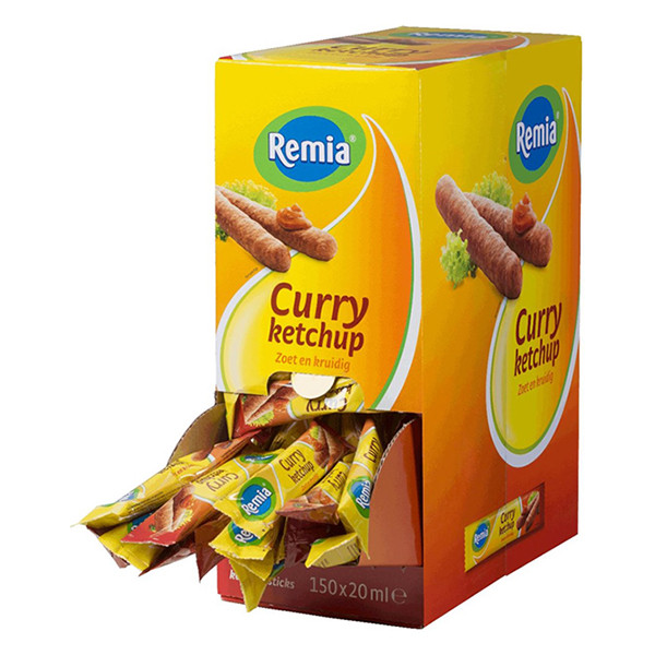 Remia Ketchup au curry bâtonnets 20 ml (150 pièces) 44768 423839 - 1