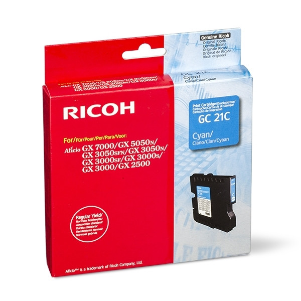 Ricoh GC-21C cartouche d'encre (d'origine) - cyan 405533 074890 - 1
