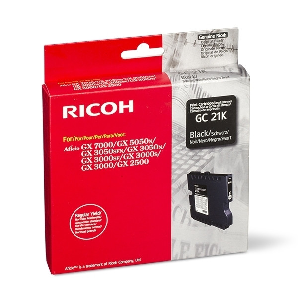 Ricoh GC-21K cartouche d'encre (d'origine) - noir 405532 074888 - 1