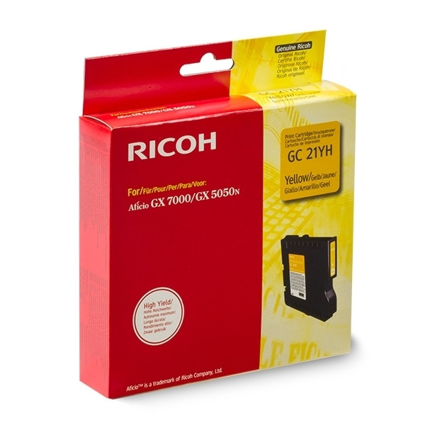 Ricoh GC-21YH cartouche d'encre haute capacité (d'origine) - jaune 405539 067046 - 1
