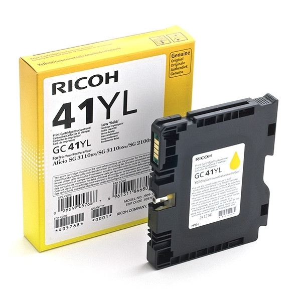 Ricoh GC-41YL cartouche d'encre gel (d'origine) - jaune 405768 905120 - 1