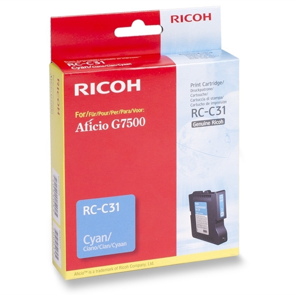 Ricoh type RC-C31 cartouche d'encre (d'origine) - cyan 405505 074882 - 1