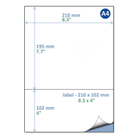 Rillstab étiquette de bordereau de livraison/retour A4 210 x 102 mm (500 feuilles)