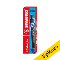 Offre : 5x Stabilo Easy Original recharges de stylo roller moyen (3 pièces) - bleu
