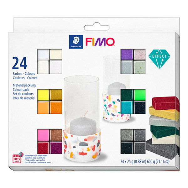 Staedtler Fimo effect pâte à modeler 25g (24 pièces) 8013C24-1 209653 - 1