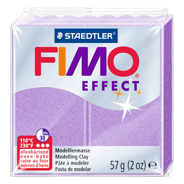 Staedtler Fimo effect pâte à modeler 57g - 607 lilas nacré 8020-607 424594 - 1