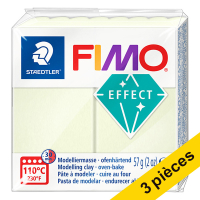 Offre : 3x Fimo effect pâte à modeler 57g - 04 phosphorescent (brille dans le noir)
