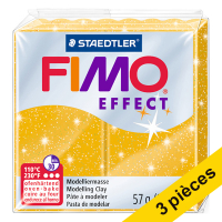 Offre : 3x Fimo effect pâte à modeler 57g - 112 or pailleté
