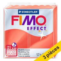 Offre : 3x Fimo effect pâte à modeler 57g - 204 rouge transparent