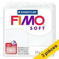 Offre : 3x Fimo soft pâte à modeler 57g - 0 blanc