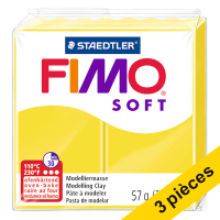 Offre : 3x Fimo soft pâte à modeler 57g - 10 jaune citron vert