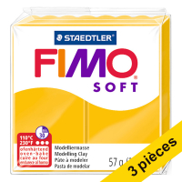 Offre : 3x Fimo soft pâte à modeler 57g - 16 jaune soleil